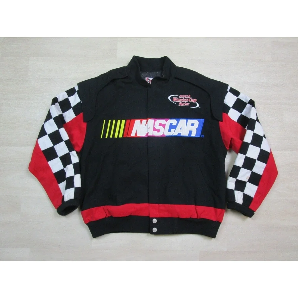Vintage Chase Authentics Nascar Jacket (M) Checkered Flag Race Promo Winston Cup
